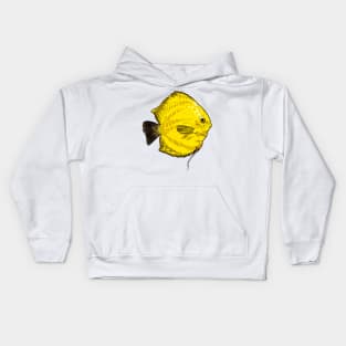 Yellow exotic fish Kids Hoodie